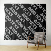 Vet Retromodern Naam of Woordpatroon Wandkleed (In Situ (horizontaal))