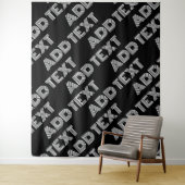 Vet Retromodern Naam of Woordpatroon Wandkleed (In situ)