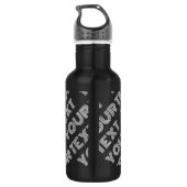 Vet Retromodern Naam of Woordpatroon Waterfles (Achterkant)