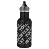 Vet Retromodern Naam of Woordpatroon Waterfles (Rechts)