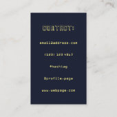 Vet reusachtig dj-teken visitekaartje (Achterkant)