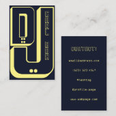 Vet reusachtig dj-teken visitekaartje (Voorkant / Achterkant)