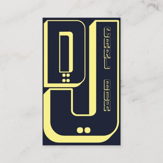 Vet reusachtig dj-teken visitekaartje (Voorkant)