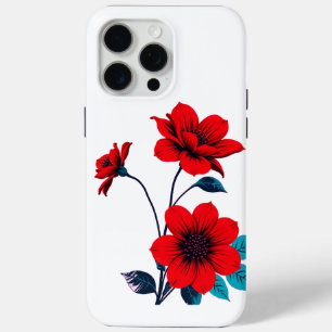 Vet Rode Bloem Flo iPhone 15 Pro Max Hoesje