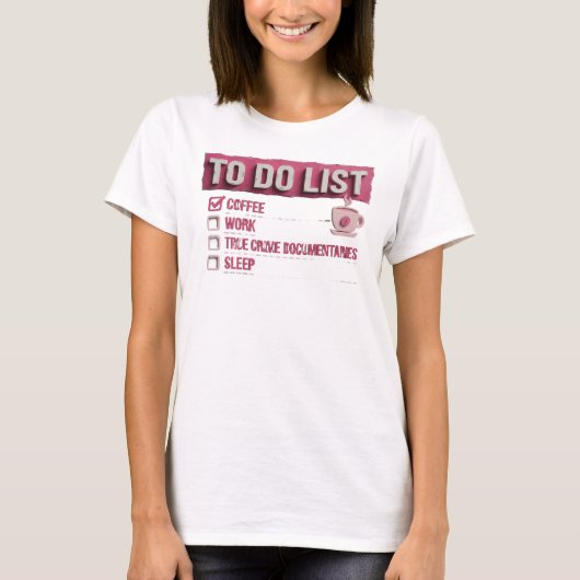 Vet Rode COFFIE WERK ECHTE MISDAAD Custom T-shirt (Voorkant)
