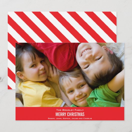 Vet rode kerstkaart (Voorkant / Achterkant)