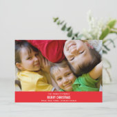 Vet rode kerstkaart (Staand voorkant)