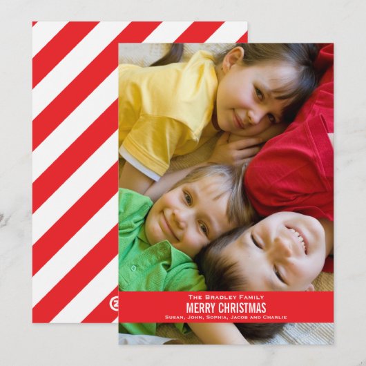 Vet rode kerstkaart (Voorkant / Achterkant)