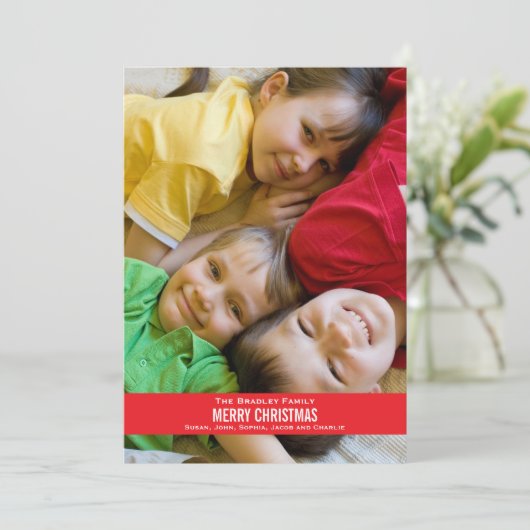 Vet rode kerstkaart (Staand voorkant)