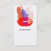 Vet rode lips Waterverf penseelstreken Afsprakenkaartje (Achterkant)