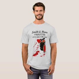 Vet rode schilderverf verf penseelsnippers t-shirt
