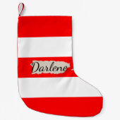 Vet rode strepen Puerto Rico - kaart - Aangepaste  Kleine Kerstsok (Voorkant)