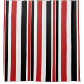 Vet rode zwarte strepen — gordijngordijn douchegordijn (Voorkant)