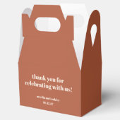 Vet Roest Herfst Retro Custom Wedding Dank u Bedankdoosjes (Geopend)