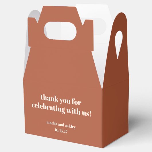 Vet Roest Herfst Retro Custom Wedding Dank u Bedankdoosjes (Geopend)