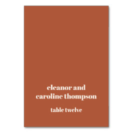 Vet Roest Herfst Retro Custom Wedding Place Card Kaart