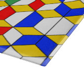 Vet rood Blauw Geel en Groen Geometrisch Patroon Snijplank (Hoek)