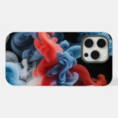 Vet Rood Blauw Smoke Art – Telefoonhoesje iPhone Hoesje (Achterkant horizontaal)