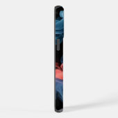 Vet Rood Blauw Smoke Art – Telefoonhoesje iPhone Hoesje (Rechterkant)