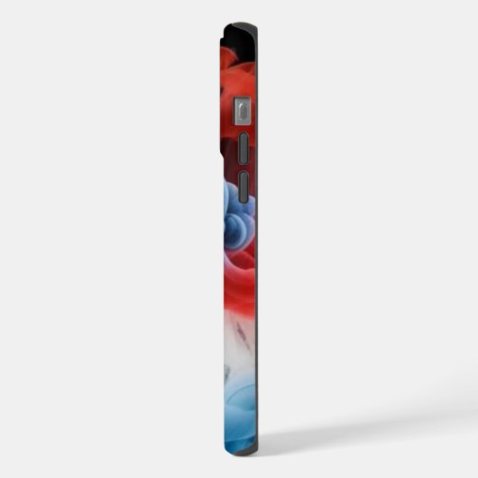 Vet Rood Blauw Smoke Art – Telefoonhoesje iPhone Hoesje (Linkerkant)