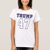 Vet Rood en Blauw Trump 47 T-shirt (Voorkant)