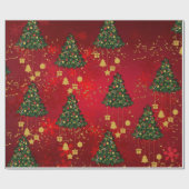 Vet rood en goud cadeaupapier (Vlak)