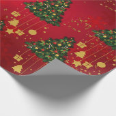 Vet rood en goud cadeaupapier (Hoek)