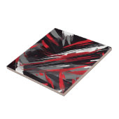 Vet rood en grijs dynamisch tegeltje (Zijkant)