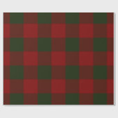 vet rood en groen plaid kerstcadeau cadeaupapier (Vlak)