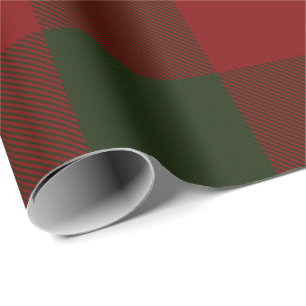 vet rood en groen plaid kerstcadeau cadeaupapier
