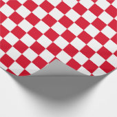 Vet Rood en Wit Checkerboard Cadeaupapier (Hoek)