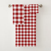 Vet rood en wit gingham met handdoeken (Insitu)