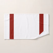 Vet Rood en Wit met Facultatief Monogram Bad Handdoek (Handdoek)