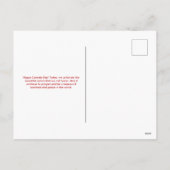 Vet Rood en Wit Modern Esdoornblad Feestdagenkaart (Achterkant)