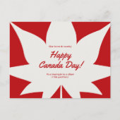 Vet Rood en Wit Modern Esdoornblad Feestdagenkaart (Voorkant)