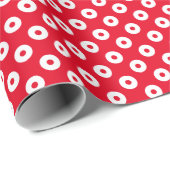 Vet Rood en Wit Polka Dots Inpakpapier (Rol Hoek)