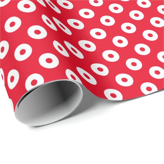 Vet Rood en Wit Polka Dots Inpakpapier (Rol Hoek)