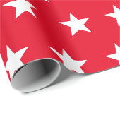 Vet rood en wit sterpatroon cadeaupapier (Rol Hoek)