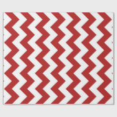 Vet Rood en Wit Zigzag Patroon geschenkverpakking Cadeaupapier (Vlak)
