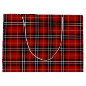 Vet rood en zwart geplakt kerstpatroon groot cadeauzakje (Achterkant)