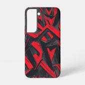 Vet rood en zwart samsung galaxy hoesje (Achterkant)