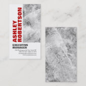 Vet rood grijs wit, modern minimalistisch visitekaartje (Voorkant / Achterkant)