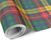 Vet Rood Groen Geel Plaid Buchanan Tartan Cadeaupapier (Rol Hoek)