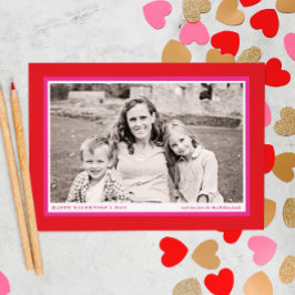 Vet rood Lijst Familie Valentijnsdag Feestdagenkaart