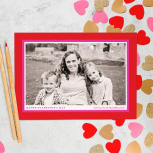 Vet rood Lijst Familie Valentijnsdag Feestdagenkaart