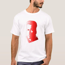 Vet rood mannelijk silhouet - Modern artistiek por T-shirt