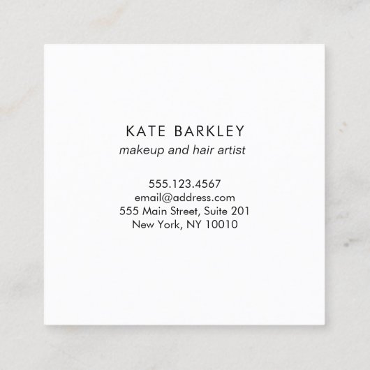 Vet rood modern geschilderd Abstract Vierkante Visitekaartje (Achterkant)