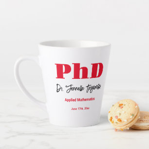 Vet Rood Naam PhD Afstuderen Latte Mok