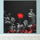 Vet rood ontwaken canvas afdruk (Insitu (Houten vloer))