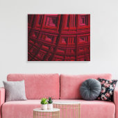 Vet rood rechthoek Geometrisch Fractal Patroon Canvas Afdruk (Insitu (Woonkamer))